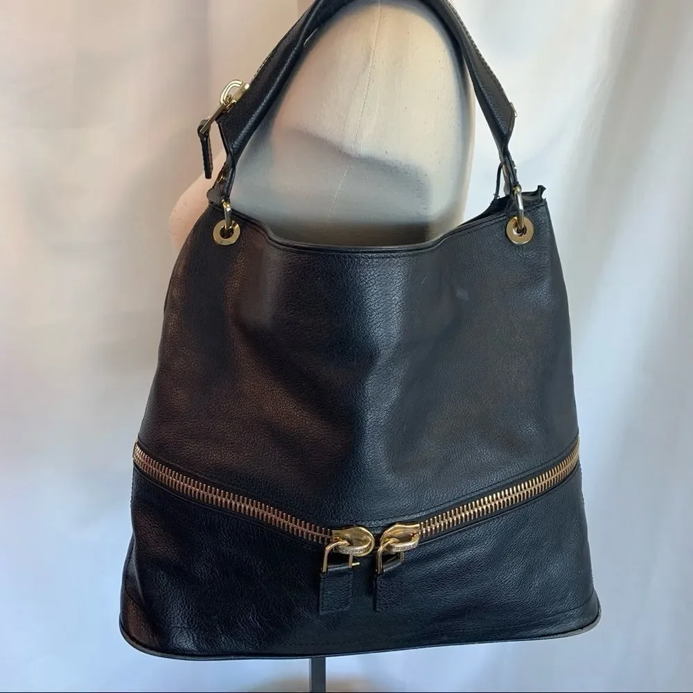 TOM Ford Nina Black Calfskin Hobo Bag
